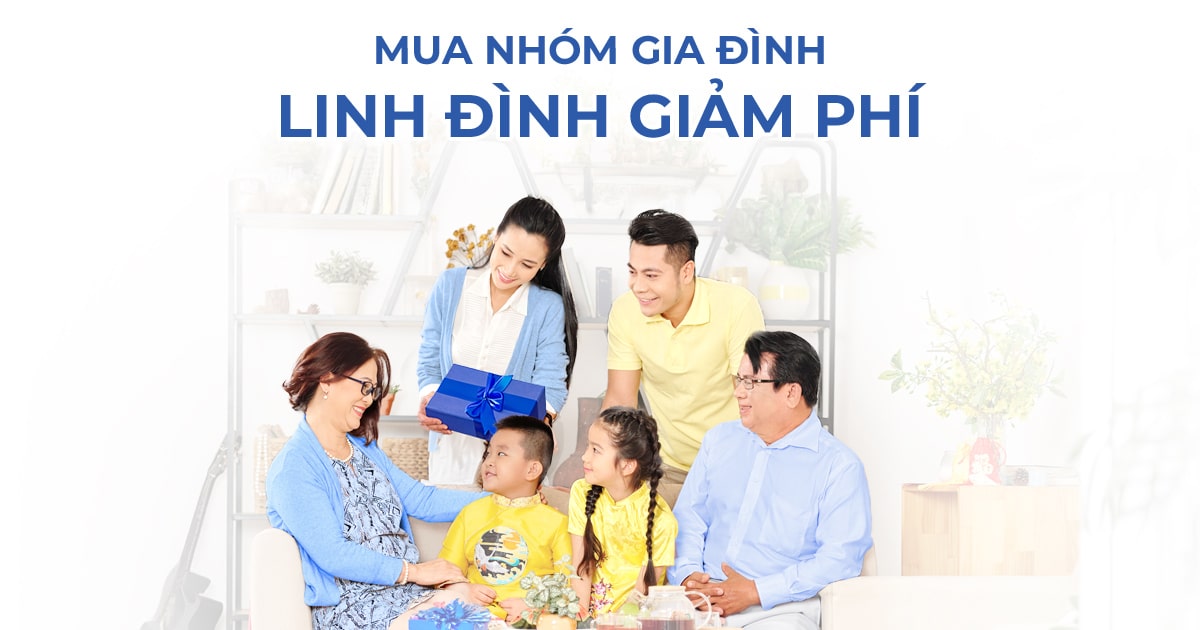 Mua bảo hiểm sức khỏe nhóm gia đình - Linh đình giảm phí